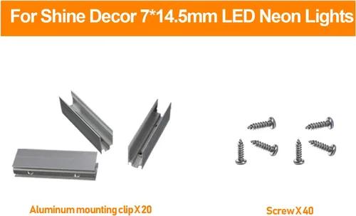 Vista 2 de Shine Decor Productos del paquete de clip de montaje con kit de luces de cuerda de neón LED