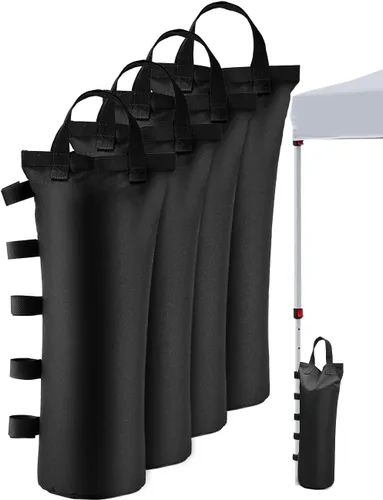 Vista 8 de Bolsas de arena de 120 libras para pesos de toldo extra grandes y resistentes para toldo desplegable Ez Pop Up, carpa, cenador, refugio solar