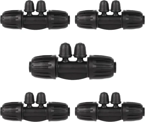 Vista 15 de Paquete de 10 conectores de acoplamiento de riego por goteo de 1/2 pulgada (1/2" ID x 1,65 cm DE) - Conectores rectos con púas bloqueadas antigoteo
