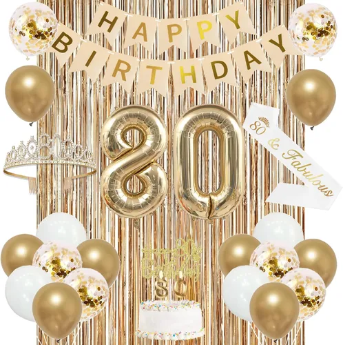 Vista 10 de Trgowaul Decoraciones de 9º cumpleaños para niñas, pancarta, banda y corona, decoración de pastel, globo de número 9, cortinas de flecos