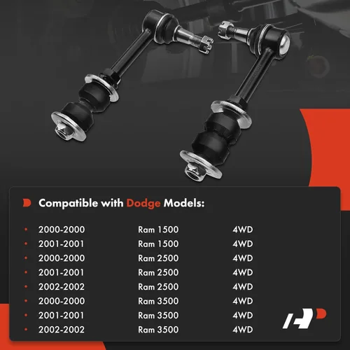 Vista 2 de A-Premium 2 x Enlace de Barra Antivuelco Delantera, Enlace de Barra Estabilizadora, Compatible con Dodge Ram 1500 2000-2001, Ram 2500 2000-2002, Ram