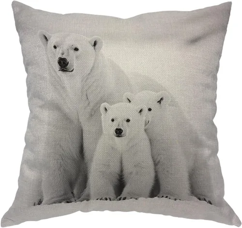 Vista 19 de Moslion Funda de almohada decorativa con diseño de cara de gato, funda de almohada cuadrada de lino y algodón de 18 x 18 pulgadas, para sofá