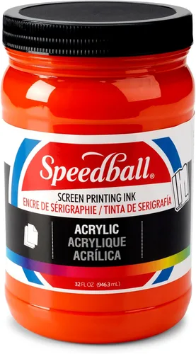 Vista 2 de Speedball 004657 Tinta acrílica para serigrafía, 32.0 fl oz, 32 onzas líquidas, color negro