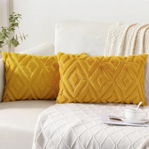 Vista 25 de Pallene Juego de 2 fundas de almohada de color beige de verano de 16 x 16 pulgadas, fundas decorativas de piel sintética suave para sofá, cama, sala