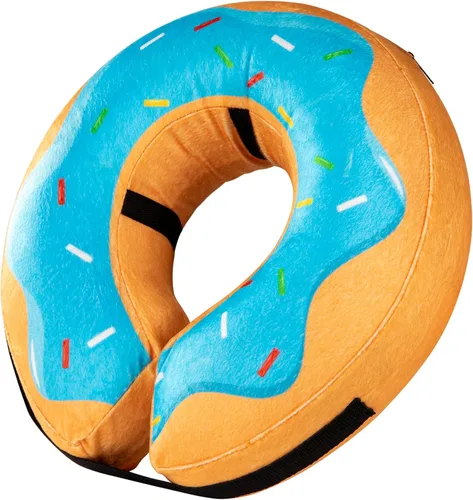 Grand Line Collar Inflable de Dona para Perros y Gatos, Cono de Recuperación Suave para Perros Después de la Cirugía, Cono de Cuello Protector para