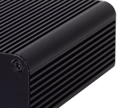 Vista 8 de Silverstone Tek - Carcasa NUC de aluminio con cubierta superior de tubo térmico y 2 puertos HDMI, color negro (PT14B-H2)