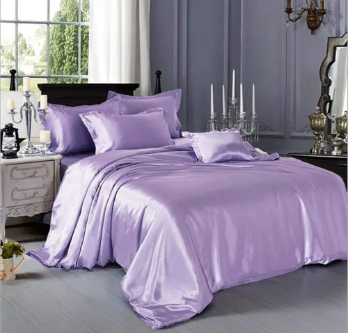 Vista 11 de Sábana encimera 100% satén de seda pura de 16 a 18 pulgadas, con bolsillo profundo, juego de sábanas planas y fundas de almohada, sábanas de seda