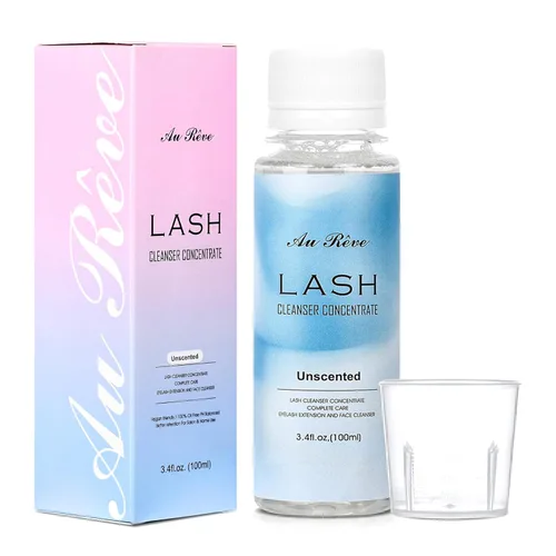 Vista 9 de Limpiador de pestañas concentrado de 3.4 fl oz, champú concentrado de pestañas, limpiador de pestañas, sin aceite, champú para extensiones