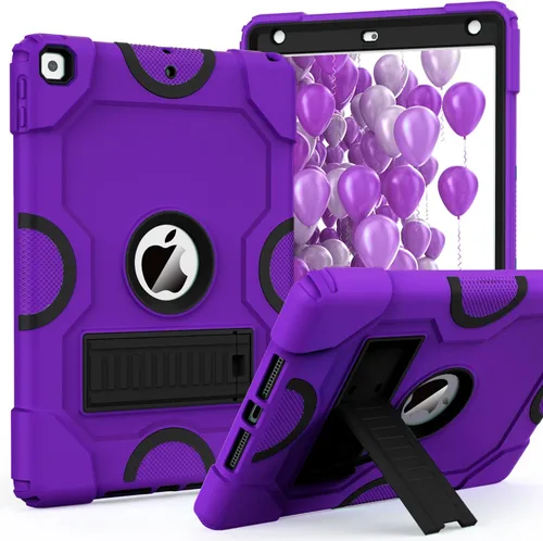 Vista 11 de ZoneFoker - Funda para iPad de 9.ª generación, funda para iPad de 8.ª y 7.ª generación, funda para iPad de 10.2 pulgadas 2021/2020/2019, funda Negro
