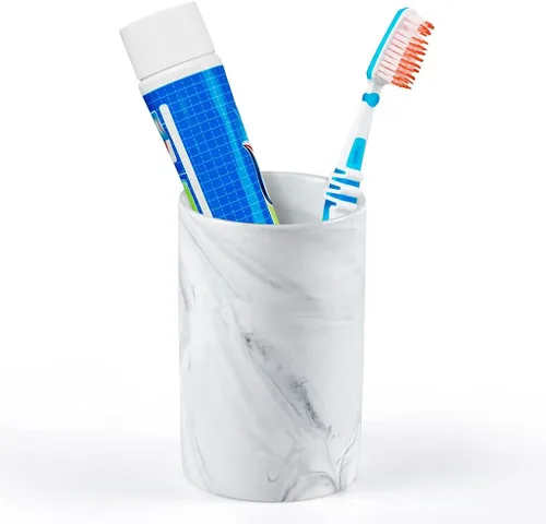 Vaso de baño, soporte de cerámica para cepillo de dientes para enjuague bucal, pasta de dientes, bolígrafo, cepillo de maquillaje, organizador de