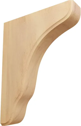 Ekena Millwork BKTW02X07X10PLRO Plymouth Soportes de madera de madera, 1 3/4 pulgadas de ancho x 7 1/4 pulgadas de profundidad x 9 1/2 pulgadas de