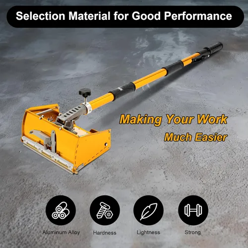 Vista 2 de DNYSYSJ Caja de acabado plano de paneles de yeso de 9.8 pulgadas, herramientas profesionales de acabado plano para paneles de yeso con mango