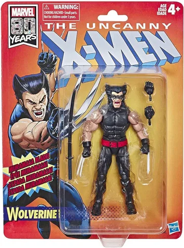 Vista 3 de Marvel Figura de acción retro de la colección Wolverine (X-Men) de 6 pulgadas - Serie coleccionable de superhéroes