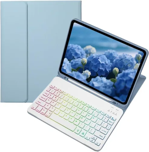 Vista 17 de kaidisen Funda con teclado retroiluminado colorido para Galaxy Tab S6 Lite de 10.4 pulgadas con teclado magnético desmontable Bluetooth RGB