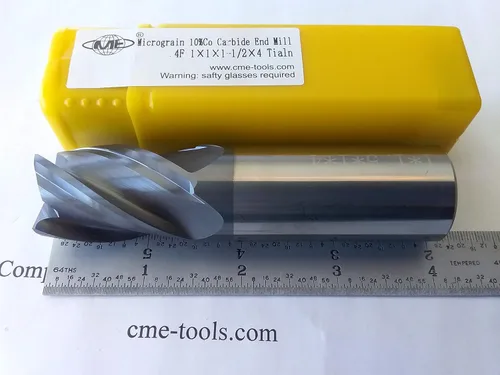 Vista 3 de Molinillos de extremo de carburo sólido revestidos Tialn de 1.0 in de mecanizado general #GM1006-TN1
