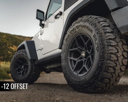 Vista 6 de RockTrix RT105 - Rueda de 17 pulgadas compatible con Jeep Wrangler JK JL patrón de pernos de 5 x 5 17 x 9, 2.815 pulgadas, también compatible