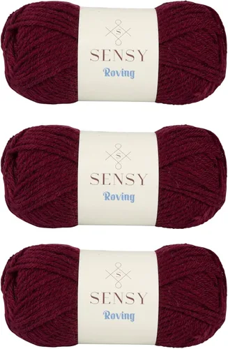 Vista 22 de Sensy Roving - Ovillo de lana multicolor, 3.5 onzas, 132 yardas, calibre 5, voluminoso (otoño)