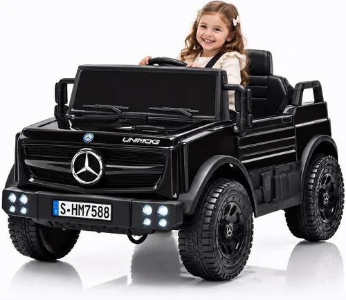 12V niños paseo en coche, vehículo eléctrico con pilas Negro