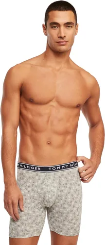 Vista 4 de Tommy Hilfiger Calzoncillos tipo bóxer elásticos de algodón para hombre (4 unidades)