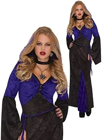 amscan Kit de disfraz de fiesta para adultos con diseño de señora de la seducción, color negro y morado, 1 juego