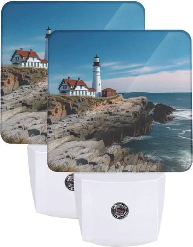 Vista 20 de Ouqiuwa Juego de 2 luces nocturnas enchufables para Navidad, rojo, invierno, feliz año nuevo, LED, sensor de movimiento, lámpara para dormitorio