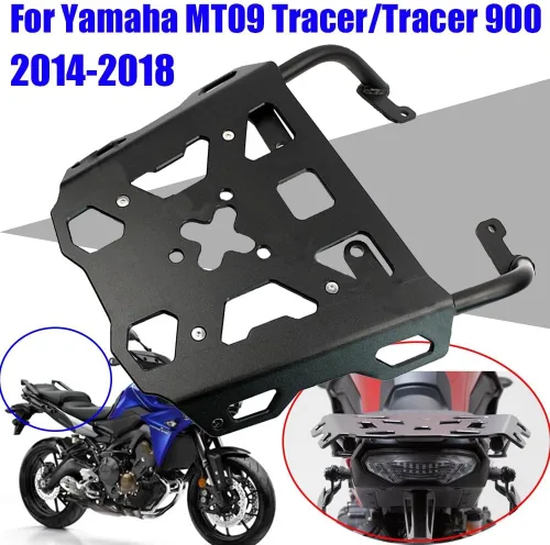 Vista 2 de Luggage Carrier Motorcycle Rear Luggage Rack Tail Box Shelf Holder Support for MT09 MT-09 Tracer 900 Tracer900 2014 2015 2016 2017 2018