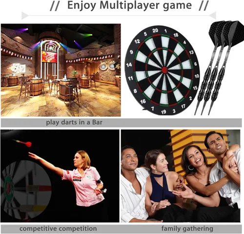 Vista 7 de Juego de dardos profesionales de punta suave de 20 gramos - 50 anillos de goma O-Rings + 30 dardos con punta de plástico + ejes de aluminio + 6