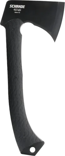 Vista 2 de Schrade Hacha de retroceso clase Delta de 13 pulgadas con hoja de acero 3Cr13 de 3 pulgadas y mango G10 para supervivencia al aire libre, campamento