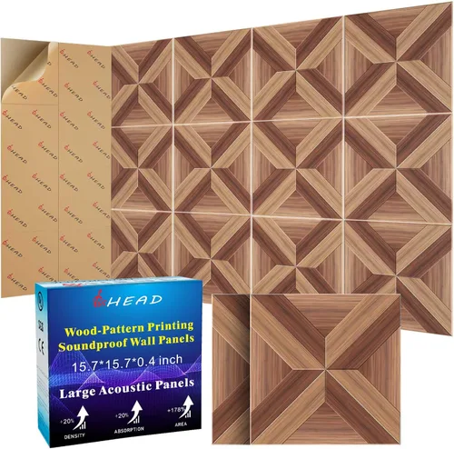 Vista 17 de Paneles Acústicos de Pared Grandes 47.2"x23.6"x1.57" Paquete de 4, Paneles de Prueba de Sonido DIY 3D con Ondas para Paredes, Paneles de Pared