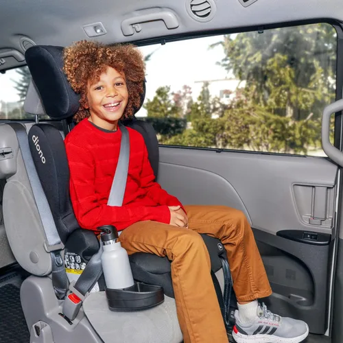 Vista 3 de Diono Cambria 2XT XL, conectores de doble pestillo, asiento elevador de posicionamiento de cinturón 2 en 1, respaldo alto a espalda alta con espacio