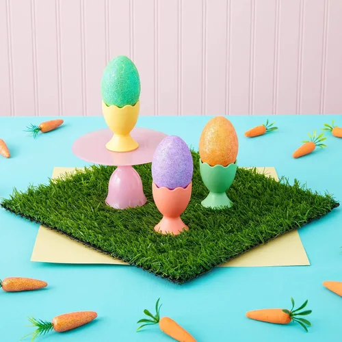 Vista 8 de Juvale Azulejos de césped artificial – Alfombra de césped con respaldo de agarre – Cuadrados de césped para interiores y exteriores – Decoración