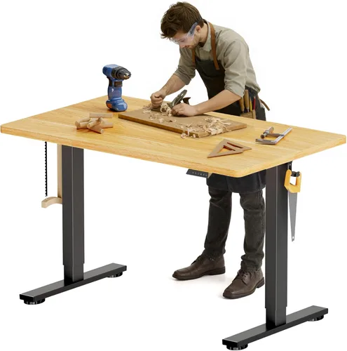 Vista 10 de FLEXISPOT Banco de trabajo eléctrico ajustable, mesa de trabajo ergonómica de 48 x 30 pulgadas para garaje, taller, oficina y hogar, amplio