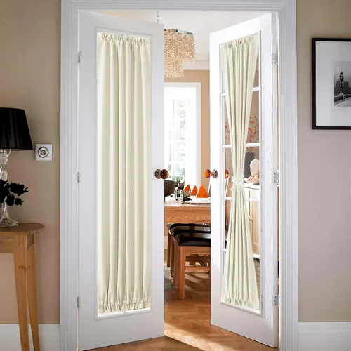 Vista 33 de XWZO - Cortinas para puerta con cortinero, cortinas blackout térmicas y oscurecedoras para puerta francesa, cortinas para ventana de la cocina, 12 x