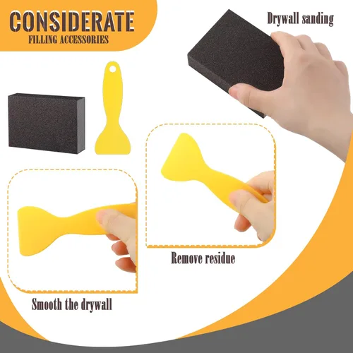 Vista 4 de Juego de 26 bolígrafos de pintura de retoque recargables, kit de reparación de pared rellenable para retoques interiores a paneles de yeso
