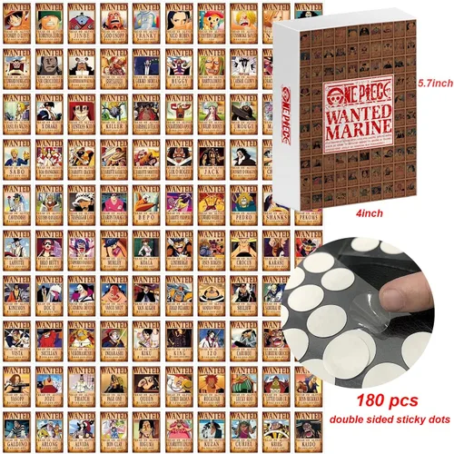 Vista 7 de Conjunto de 100 Tarjetas Postales de Pósteres Buscados de Anime One Piece Luffy Zoro Sanji Nami Usopp Chopper Robin Franky Brook Arte de Pared