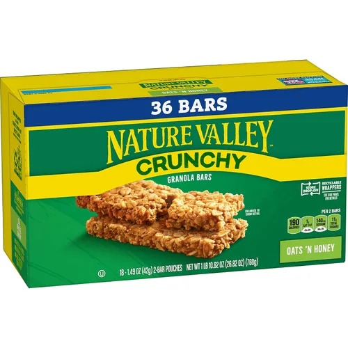 Vista 9 de Nature Valley Barras de granola crujientes, avena y miel, 12 unidades, 8.94 oz (6 bolsas)