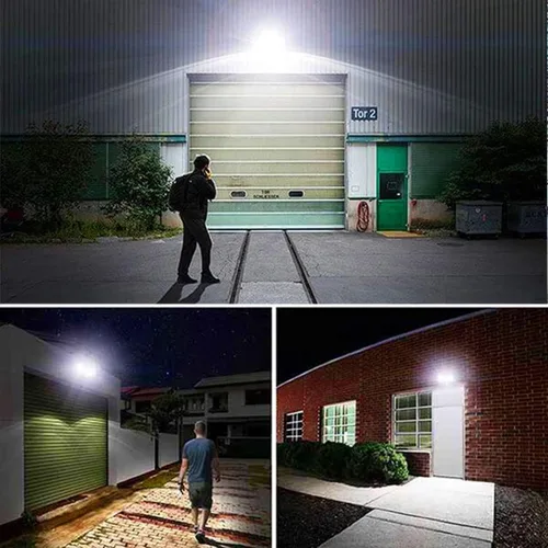 Vista 5 de EMANER Luz de inundación con sensor de movimiento, del anochecer al amanecer, luces LED de seguridad para exteriores, 5000 K, 280 W, equivalentes