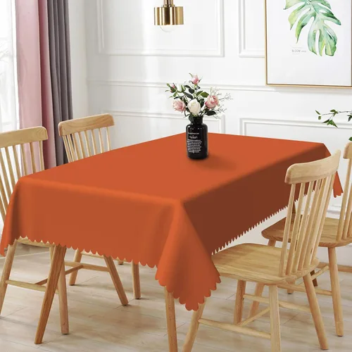 Vista 11 de 52x70inches Apple Green Tablecloth Heavy Duty Washable Polyester Fabric Table Cloth Rectangular Solid Color Table Cover for Kitchen Dining Room