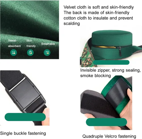 Vista 7 de Portable Moxa Box Kit Copper Care Relax Moxibustion Box Device Burning Belly Heating Healing Filter Moxa Stick Burner Holder Tool(1-Piece)