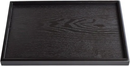 Vista 5 de Bandeja extra grande de madera maciza de 16 x 11 pulgadas para servir té, mesa de café, aperitivos, comidas, plato de servir, cocina, fiesta, bar