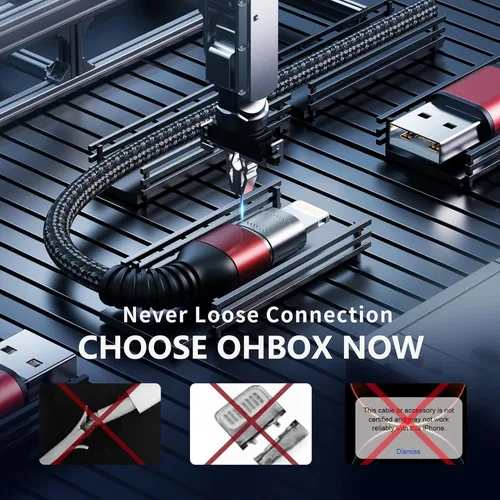 Vista 3 de Cable de carga para iPhone [certificado MFi de Apple], paquete de 3 cables USB-A a Lightning de 3 pies, cable de carga rápida trenzado de nailon