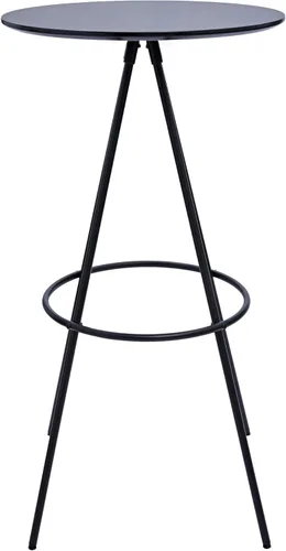 Vista 3 de Neos Modern Furniture Mesa de barra con patas metálicas, color negro