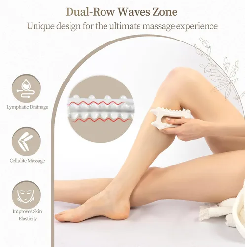 Vista 3 de Herramientas de cerámica para el cuerpo Gua Sha, herramientas avanzadas de masaje de punto gatillo, herramientas faciales coreanas Gua Sha