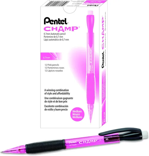 Vista 14 de Pentel Champ Starter - Juego de lápices automáticos con plomo, (0.020 in), barriles surtidos, 1 paquete, el color del barril puede variar (ACEBP)