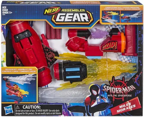 Vista 2 de Spider-Man: Into The Spider-Verse Nerf Mile Morales Ensamblador de juguete