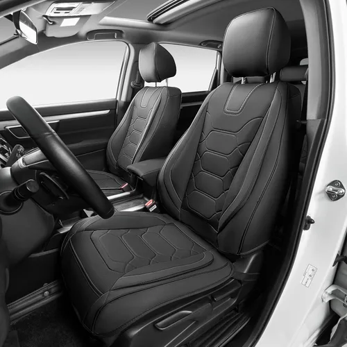 Vista 4 de OASIS AUTO Fundas de asiento con ajuste personalizado para Honda CRV 2017-2025, protector de asiento de cuero sintético impermeable y duradero