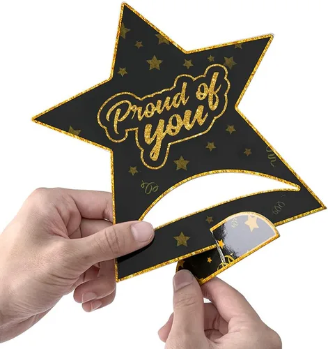 Vista 4 de Caja de tarjetas de felicitación para clase de 2025, centro de mesa de fiesta de graduación y kit de decoración de mesa