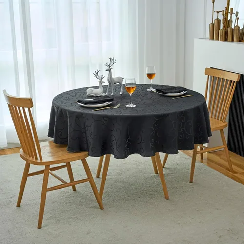 Vista 11 de Marina Decoration Mantel jacquard resistente al agua, grueso, elegante, de lujo, de lujo, con ramas de damasco, decorativo, para el hogar, cocina