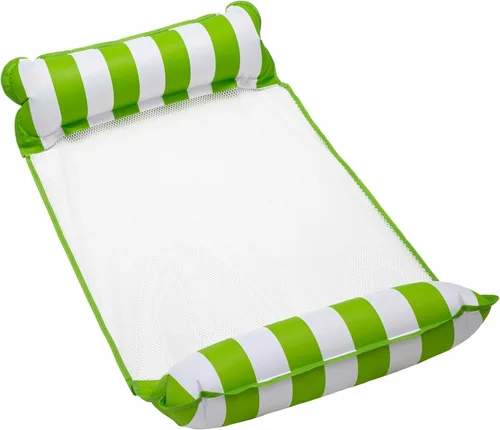 Vista 20 de Aqua Monterey - Hamaca flotante para piscina, paquete de 3, dos azul claro y uno borgoña/rayas blancas, paquete de 3