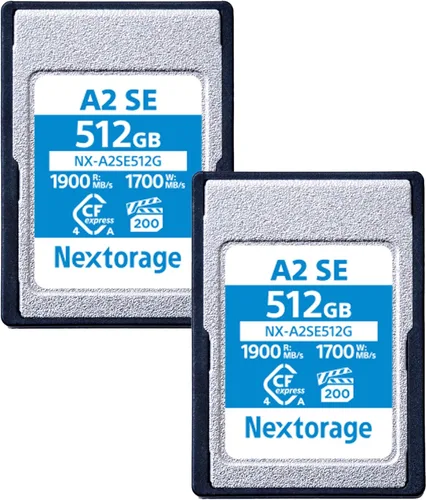 Vista 14 de Nextorage Paquete de 2 tarjetas de memoria Cfexpress 4.0 tipo A de 256 GB VPG200 máx. lectura 1900MB/s máx. escritura 1700MB/s NX-A2SE256G